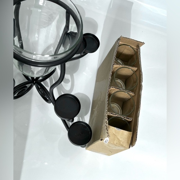 Vintage Wrought Iron Votive Candle With Vase Centerpiece NEW - Picture 16 of 16